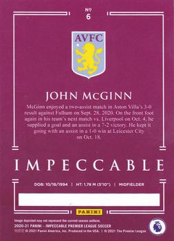 2020-21 Panini Impeccable Premier League #6 John McGinn Back