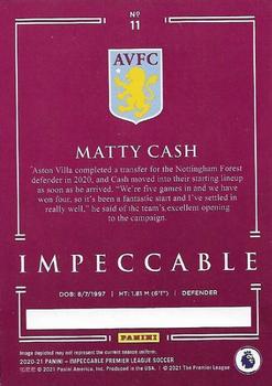 2020-21 Panini Impeccable Premier League #11 Matty Cash Back