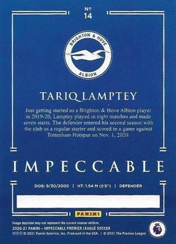 2020-21 Panini Impeccable Premier League #14 Tariq Lamptey Back