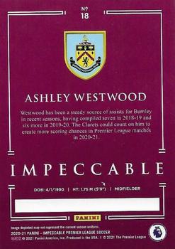 2020-21 Panini Impeccable Premier League #18 Ashley Westwood Back