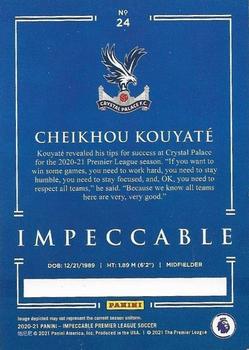 2020-21 Panini Impeccable Premier League #24 Cheikhou Kouyate Back