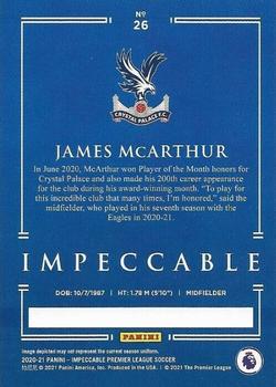 2020-21 Panini Impeccable Premier League #26 James McArthur Back
