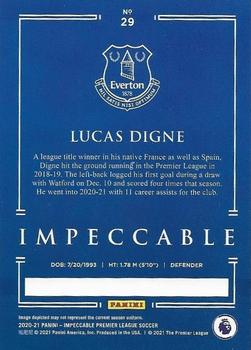2020-21 Panini Impeccable Premier League #29 Lucas Digne Back