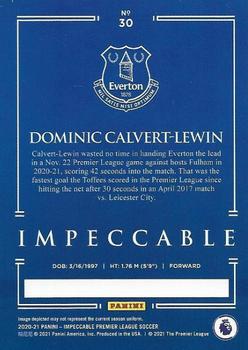 2020-21 Panini Impeccable Premier League #30 Dominic Calvert-Lewin Back