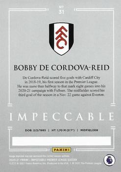 2020-21 Panini Impeccable Premier League #31 Bobby Decordova-Reid Back