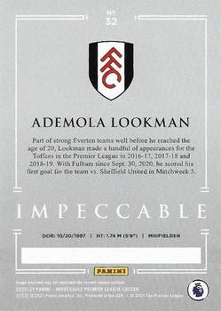 2020-21 Panini Impeccable Premier League #32 Ademola Lookman Back