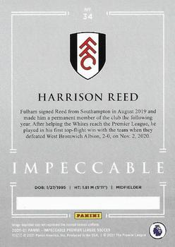 2020-21 Panini Impeccable Premier League #34 Harrison Reed Back