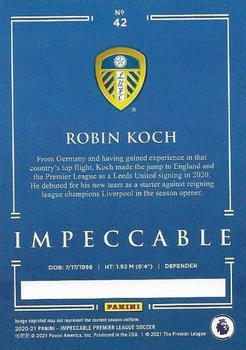 2020-21 Panini Impeccable Premier League #42 Robin Koch Back