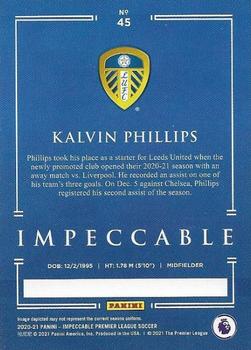 2020-21 Panini Impeccable Premier League #45 Kalvin Phillips Back