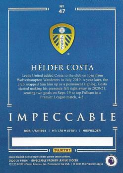 2020-21 Panini Impeccable Premier League #47 Helder Costa Back