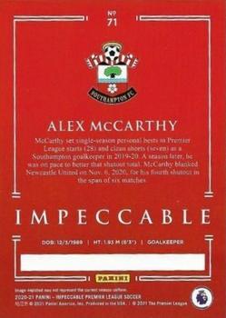 2020-21 Panini Impeccable Premier League #71 Alex McCarthy Back