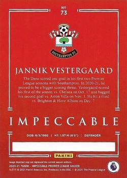 2020-21 Panini Impeccable Premier League #73 Jannik Vestergaard Back