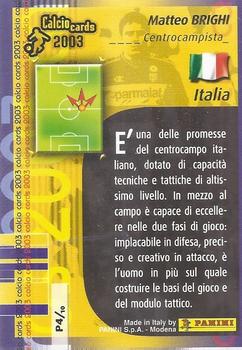 2002-03 Panini Calcio - Promesse #P4 Matteo Brighi Back