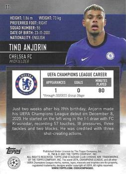 2020-21 Stadium Club Chrome UEFA Champions League #11 Tino Anjorin Back