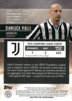 2020-21 Stadium Club Chrome UEFA Champions League #24 Gianluca Vialli Back