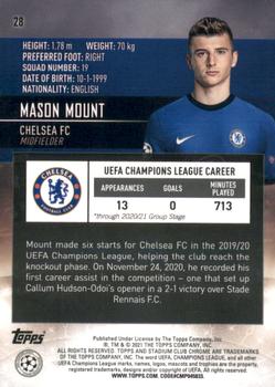 2020-21 Stadium Club Chrome UEFA Champions League #28 Mason Mount Back