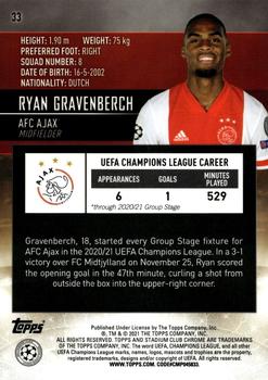 2020-21 Stadium Club Chrome UEFA Champions League #33 Ryan Gravenberch Back