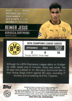2020-21 Stadium Club Chrome UEFA Champions League #37 Reinier Jesus Back