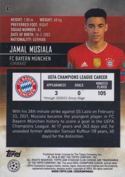 2020-21 Stadium Club Chrome UEFA Champions League #41 Jamal Musiala Back