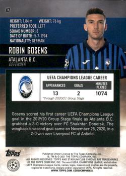 2020-21 Stadium Club Chrome UEFA Champions League #42 Robin Gosens Back