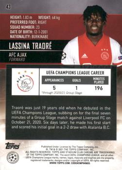 2020-21 Stadium Club Chrome UEFA Champions League #43 Lassina Traoré Back