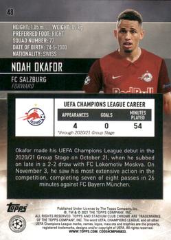 2020-21 Stadium Club Chrome UEFA Champions League #48 Noah Okafor Back