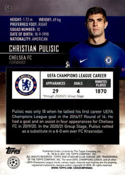 2020-21 Stadium Club Chrome UEFA Champions League #50 Christian Pulisic Back