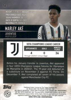 2020-21 Stadium Club Chrome UEFA Champions League #56 Marley Aké Back