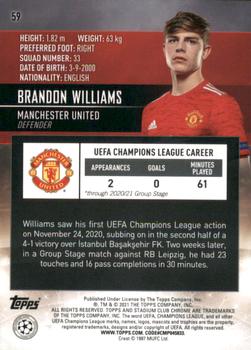 2020-21 Stadium Club Chrome UEFA Champions League #59 Brandon Williams Back