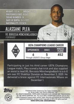 2020-21 Stadium Club Chrome UEFA Champions League #60 Alassane Plea Back
