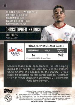 2020-21 Stadium Club Chrome UEFA Champions League #65 Christopher Nkunku Back