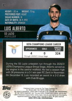 2020-21 Stadium Club Chrome UEFA Champions League #82 Luis Alberto Back