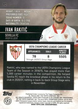 2020-21 Stadium Club Chrome UEFA Champions League #92 Ivan Rakitić Back