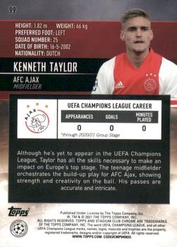 2020-21 Stadium Club Chrome UEFA Champions League #99 Kenneth Taylor Back