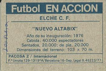 1977-78 Pacosa Futbol en Accion #NNO Nuevo Altabix Back