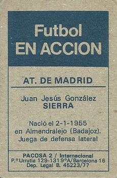 1977-78 Pacosa Futbol en Accion #NNO Sierra Back