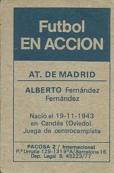 1977-78 Pacosa Futbol en Accion #NNO Alberto Back