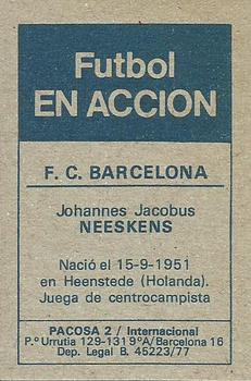 1977-78 Pacosa Futbol en Accion #NNO Neeskens Back