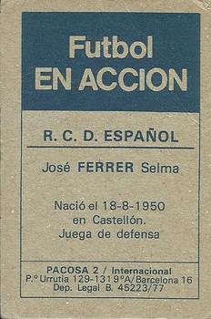 1977-78 Pacosa Futbol en Accion #NNO Ferrer Back
