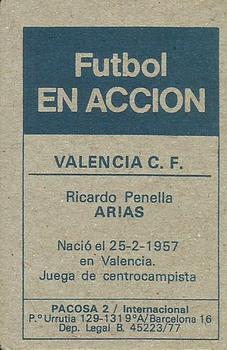 1977-78 Pacosa Futbol en Accion #NNO Arias Back