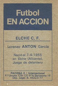 1977-78 Pacosa Futbol en Accion #NNO Antón Back