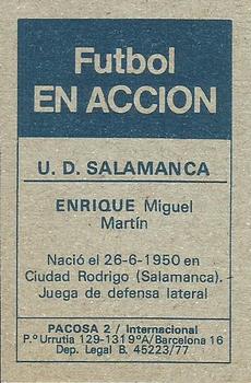 1977-78 Pacosa Futbol en Accion #NNO Enrique Back