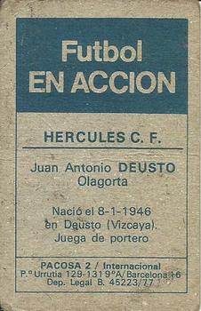 1977-78 Pacosa Futbol en Accion #NNO Deusto Back