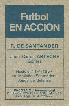 1977-78 Pacosa Futbol en Accion #NNO Arteche Back