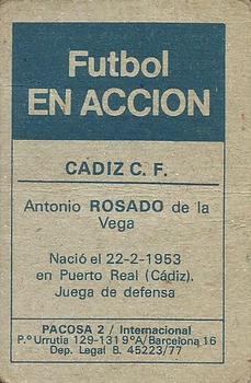 1977-78 Pacosa Futbol en Accion #NNO Rosado Back