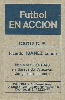 1977-78 Pacosa Futbol en Accion #NNO Ibáñez Back