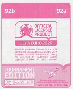 2021 Panini UEFA Euro 2020 Tournament Edition #92 Wayne Hennessey / Ben Davies Back