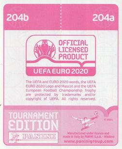 2021 Panini UEFA Euro 2020 Tournament Edition #204 Anton Shunin / Georgi Dzhikiya Back