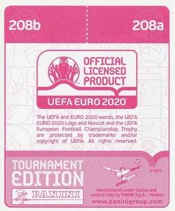 2021 Panini UEFA Euro 2020 Tournament Edition #208 Magomed Ozdoev / Yuri Zhirkov Back