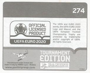 2021 Panini UEFA Euro 2020 Tournament Edition #274 Stefan de Vrij Back